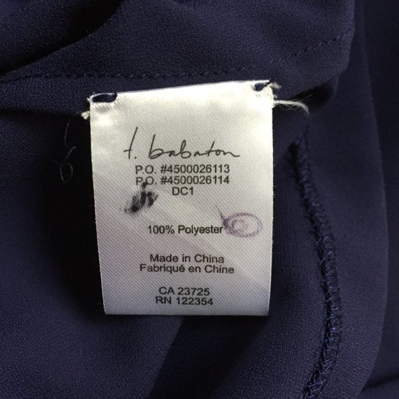 Aritzia Babaton Short-Sleeved Blouse - Navy Blue - Picture 5 of 5